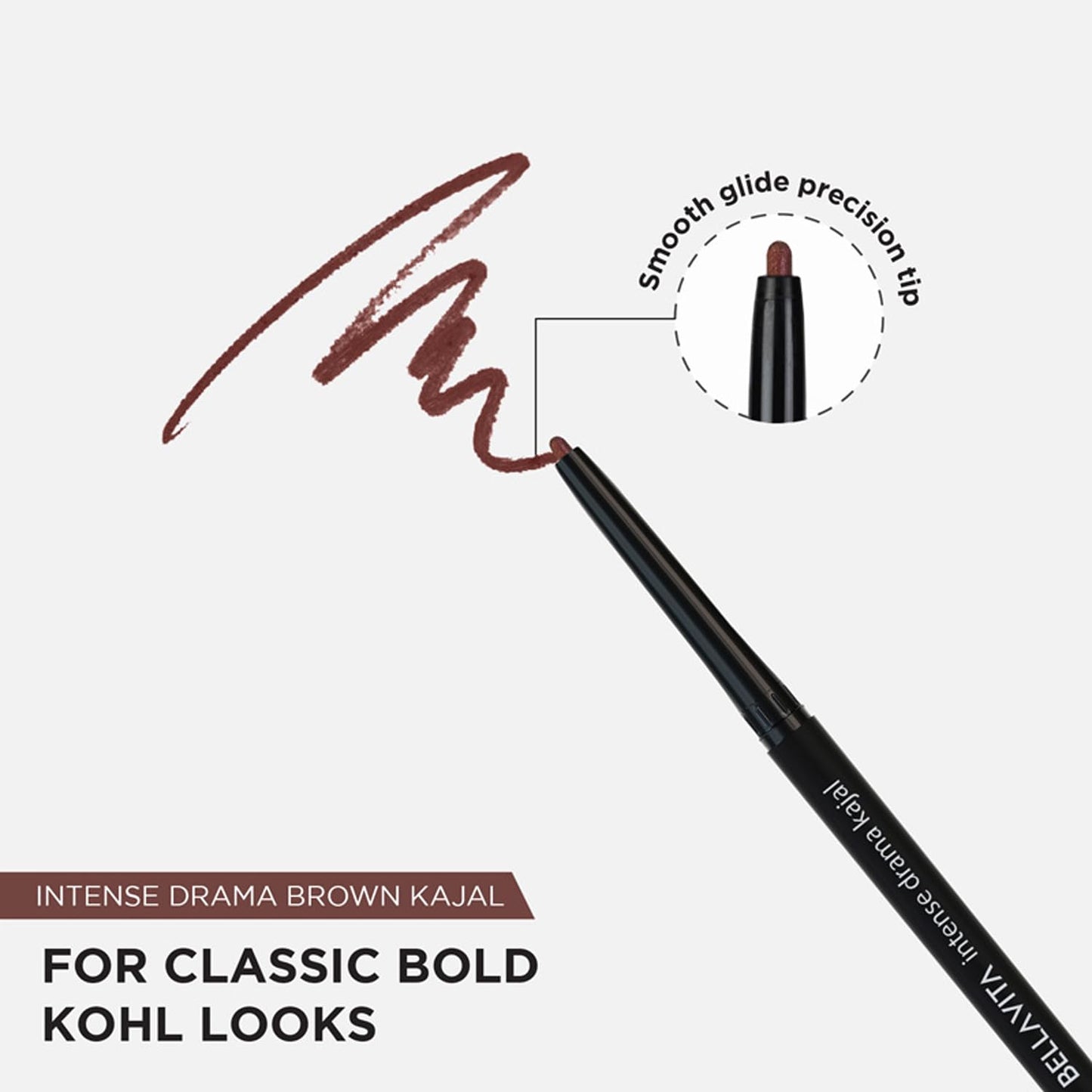 BELLAVITA Black Matte Waterproof Eyeliner | Smudge-Proof | Biotin Enriched