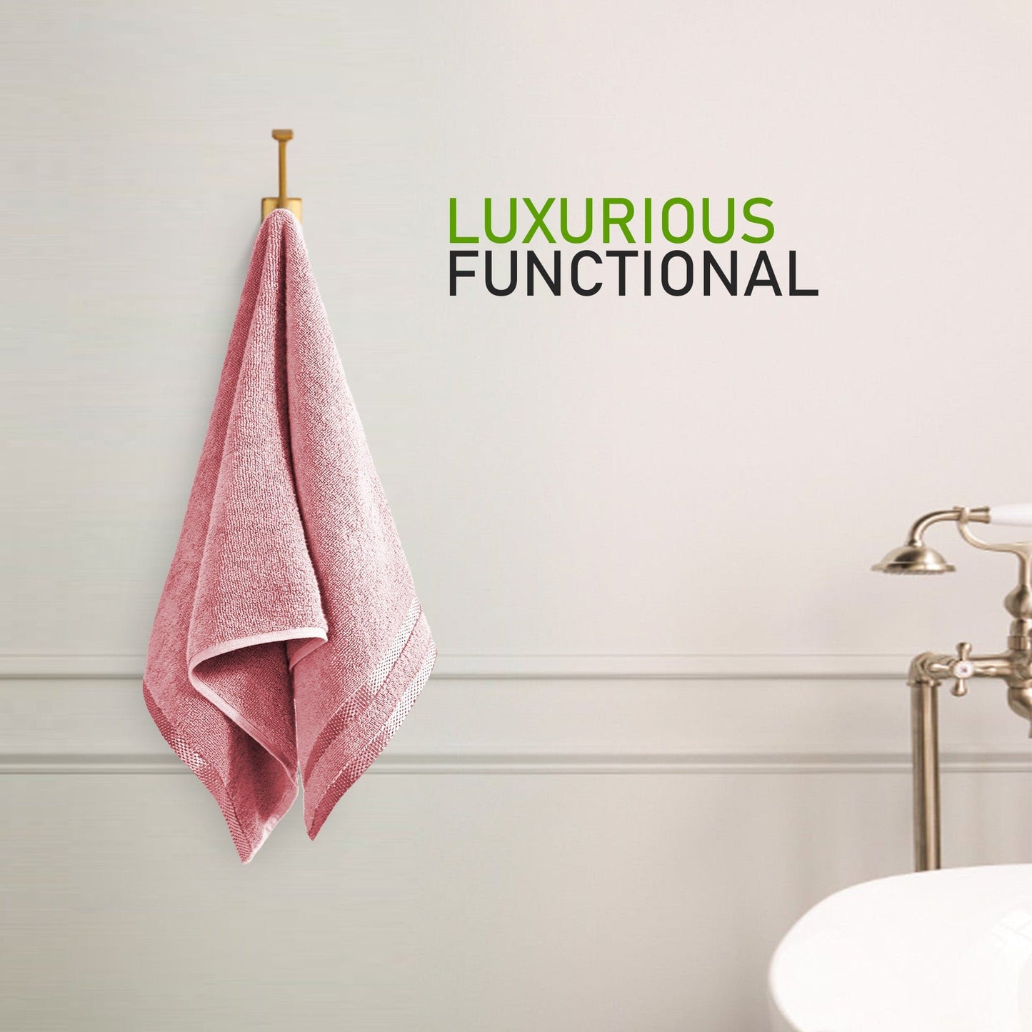 Belmont Viscose Stripe Pink Towels 100% Cotton Hotel Quality Super Absorbent 10 Piece Bale Set, 4 Hand Towel & 12 Face Cloths by OLIVIA ROCCO