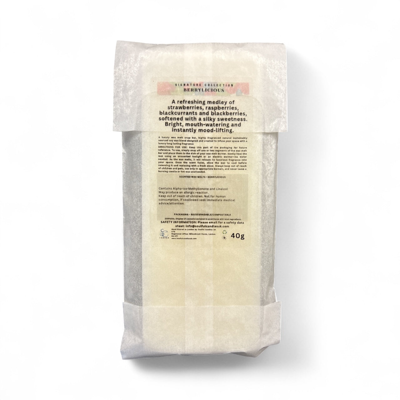 Berrylicious Soy Wax Melt Snap Bar – 40g