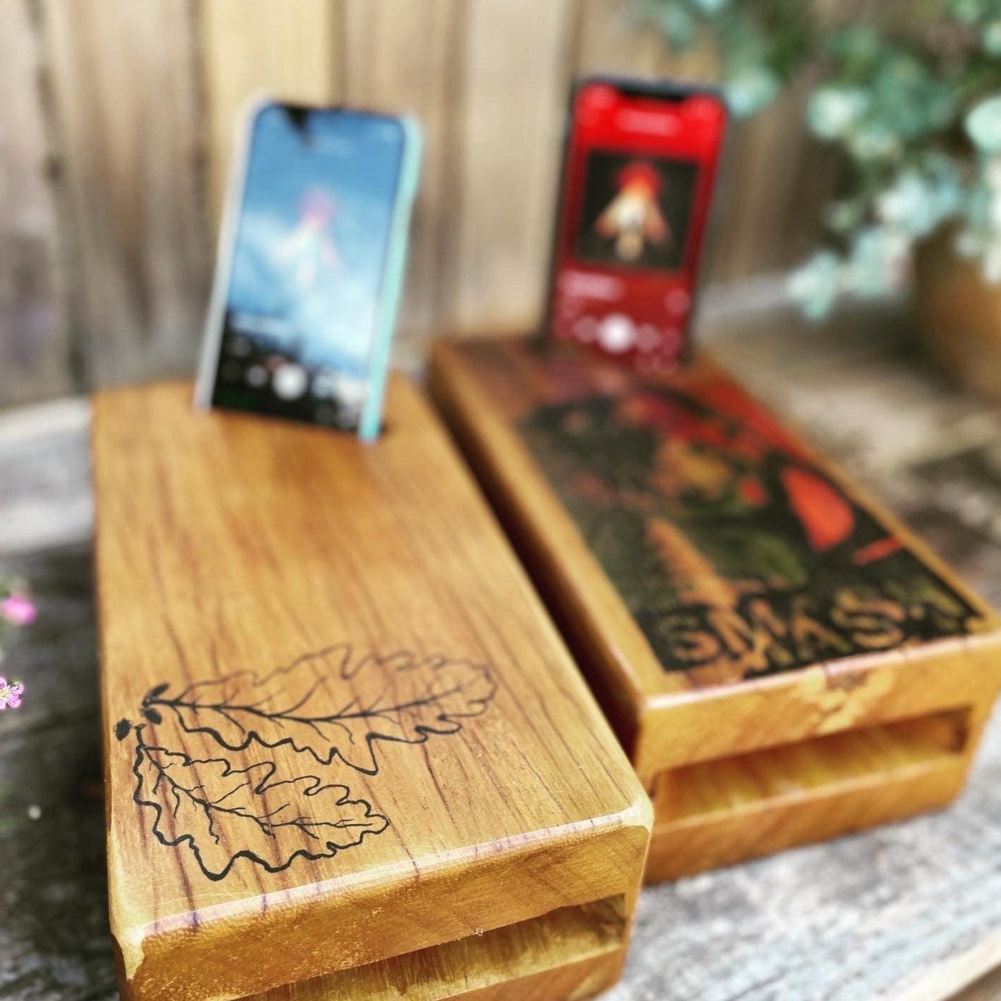 Bespoke Iroko Acoustic Speaker for Smart Phones