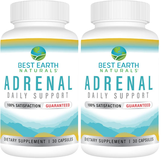 Best Earth Naturals Adrenal Support for Adults – Cortisol & Energy (30 Day Pack 2)