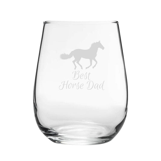 Best Horse Mum - Engraved Novelty Stemless Wine Gin Tumbler