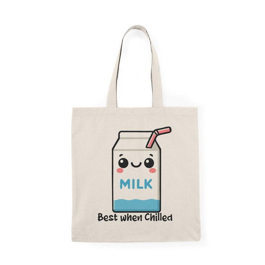 Best When Chilled – Funny Milk Carton Tote Bag
