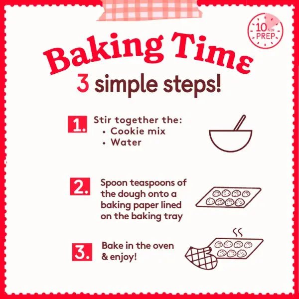 Betty Crocker Chocolate Chip Cookie Mix 200g (Case of 8)