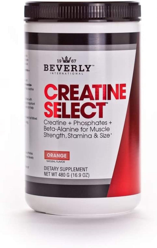 Beverly International Creatine Select with Phosphates — 40 Servings | Sugar-Free, Tang-Style Orange Flavor