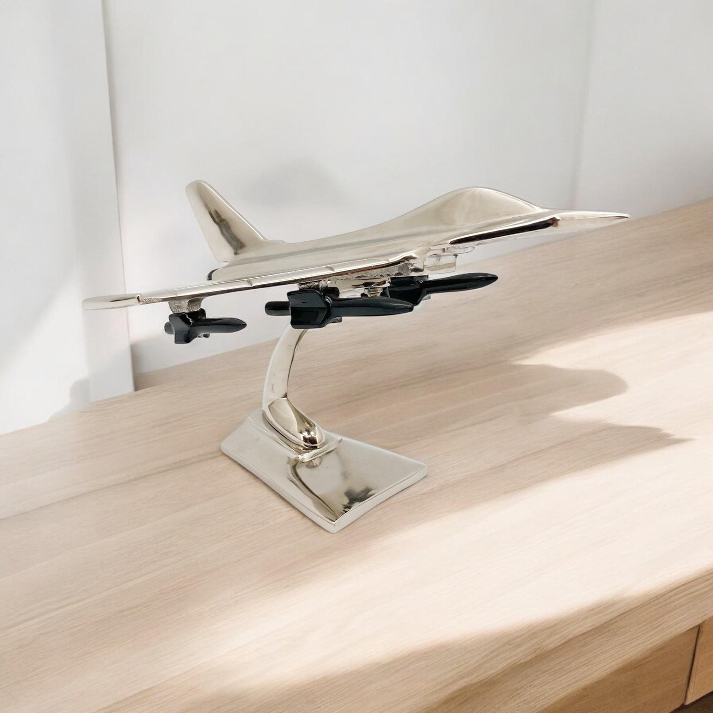 9" NICKEL PLATED MODEL PLANE