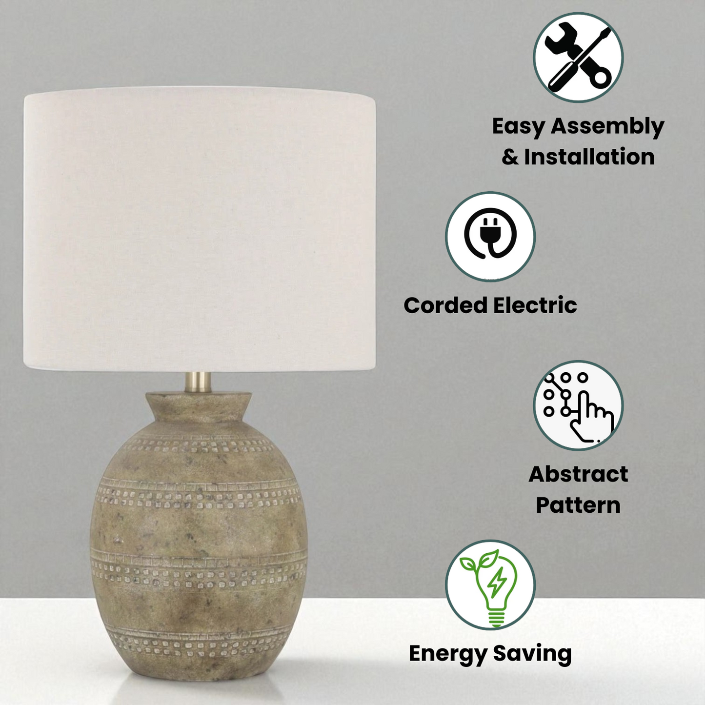 55CM CERAMIC TABLE LAMP