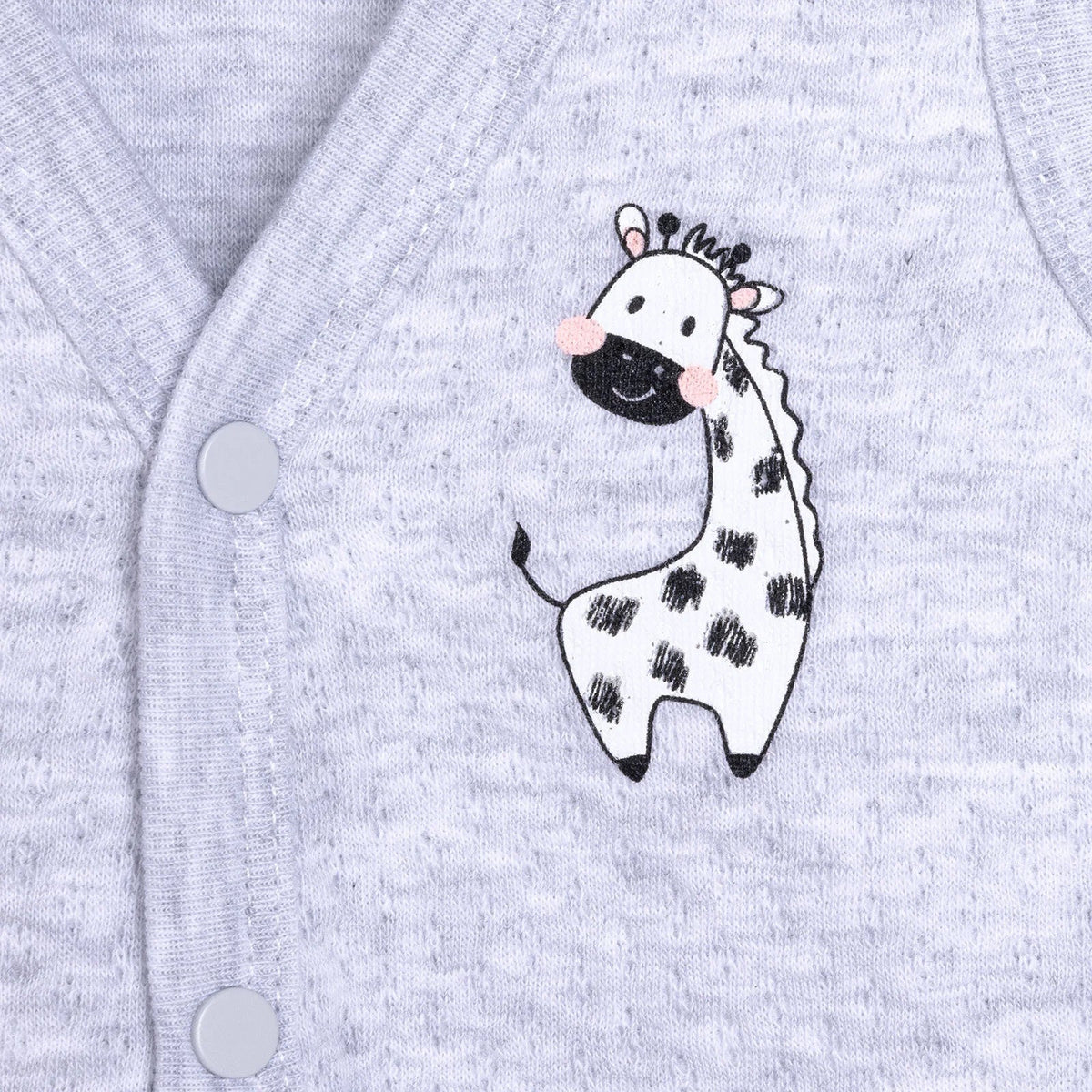 HelloBaby Giraffe Motif Snap Fastening Quilted Baby Gilet (3 Months to 2 Years)
