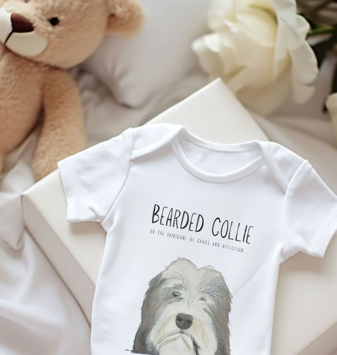 Bearded Collie Baby Bodysuit: A Little Bundle of Chaos and Cuddles!