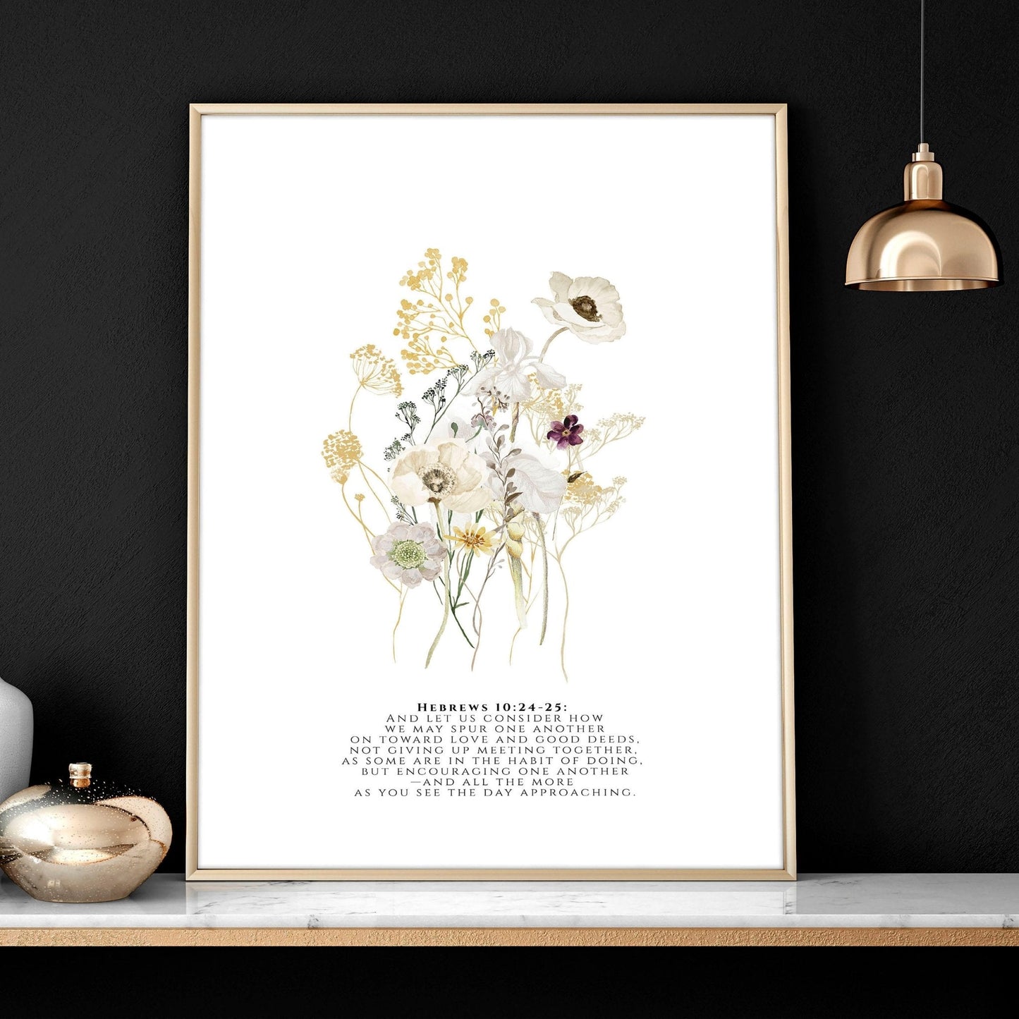 Wall art with bible verses | set of 3 framed wall art prints