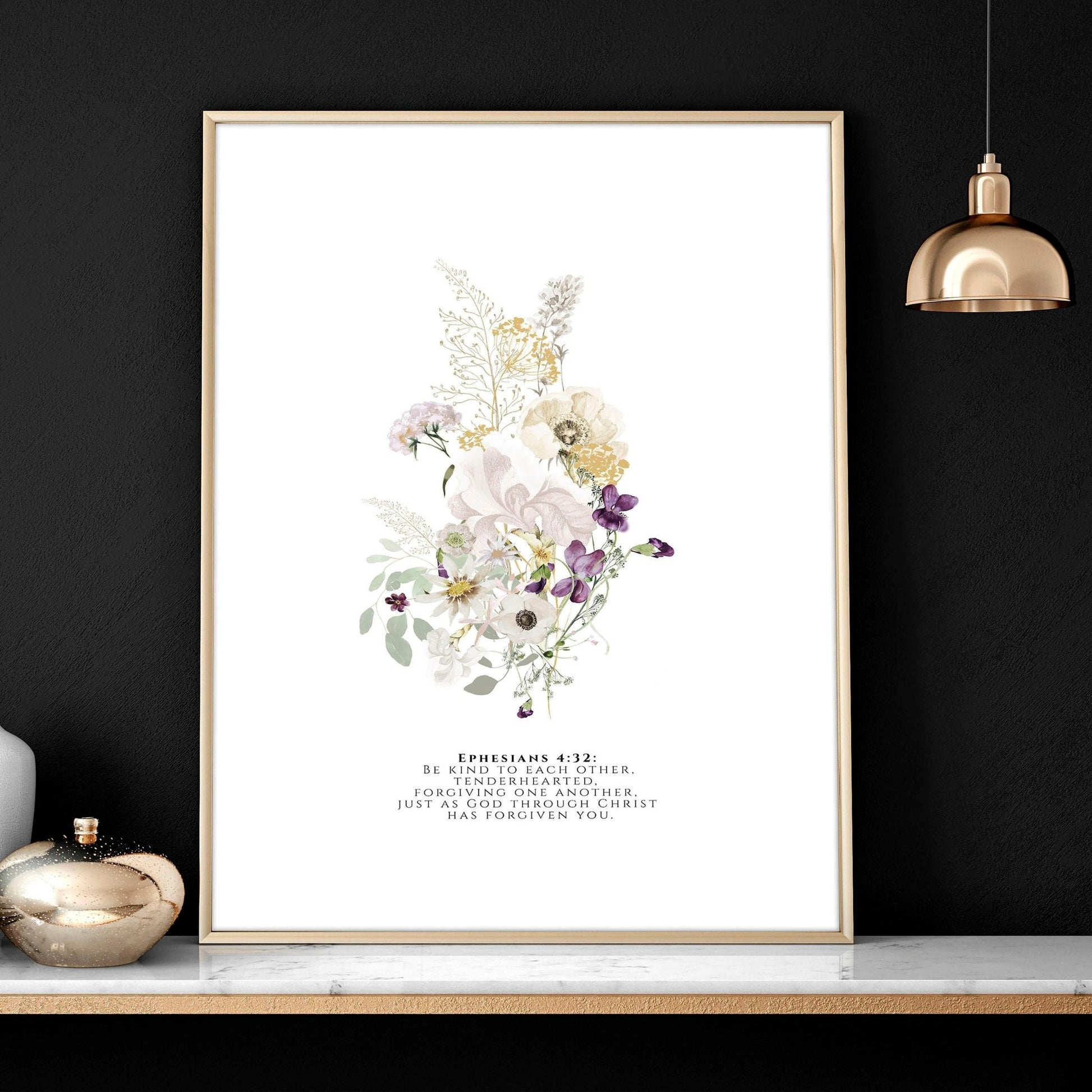 Wall art with bible verses | set of 3 framed wall art prints