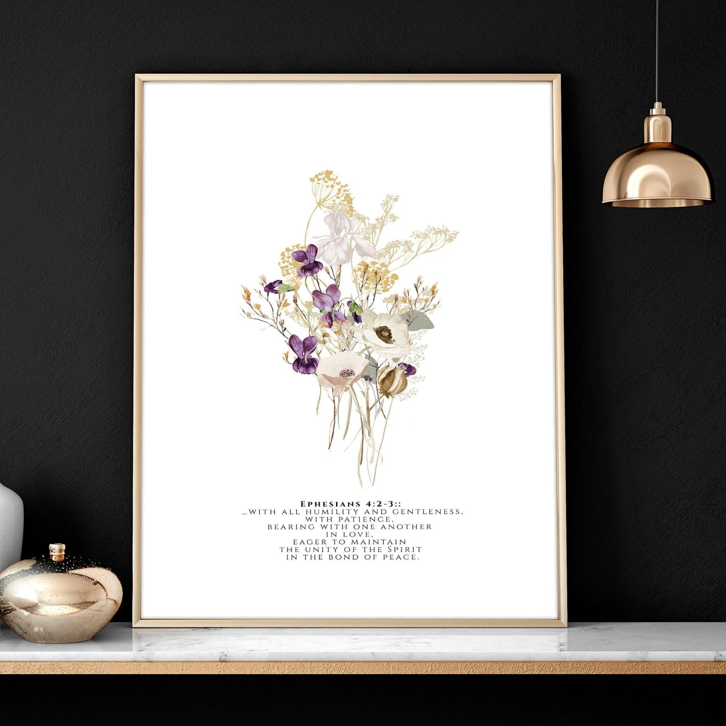 Wall art with bible verses | set of 3 framed wall art prints