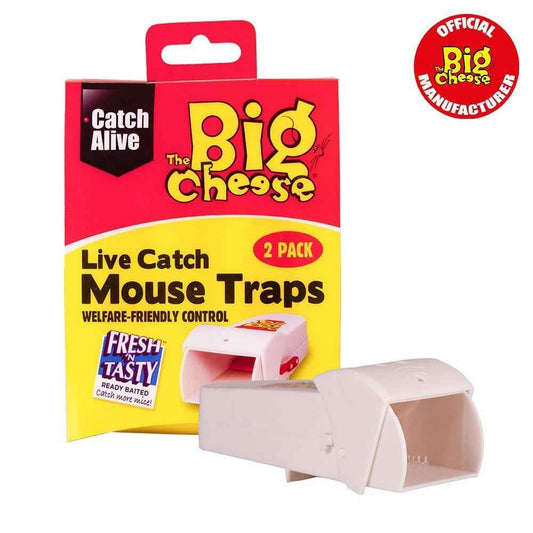 Big Cheese Live Catch Mouse Traps Twinpack