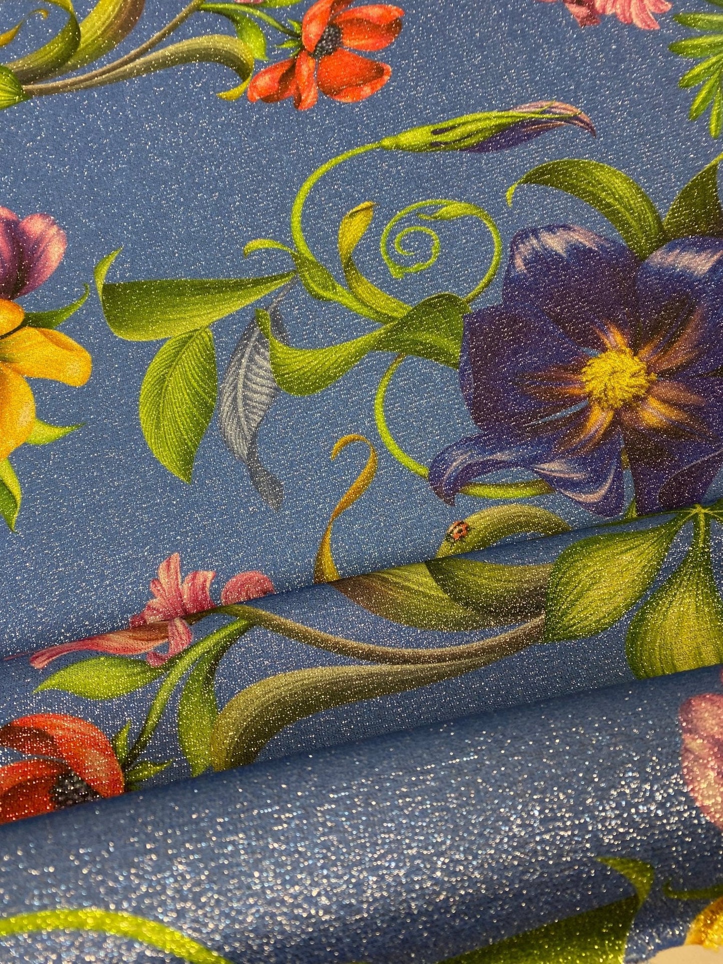 Big Floral Fabric  Persian Jewel Tropical Flower Pattern sold by Metre