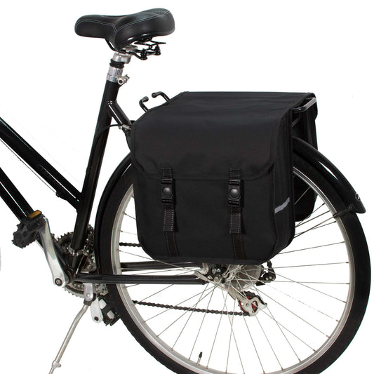 BikyBag Classic - Bicycle Double Pannier Bag (Black)