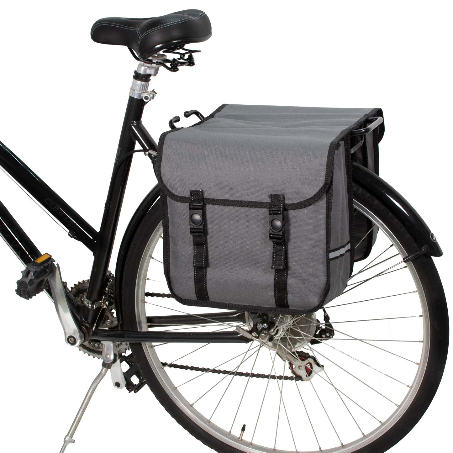 BikyBag Classic - Bicycle Double Pannier Bag (Grey)