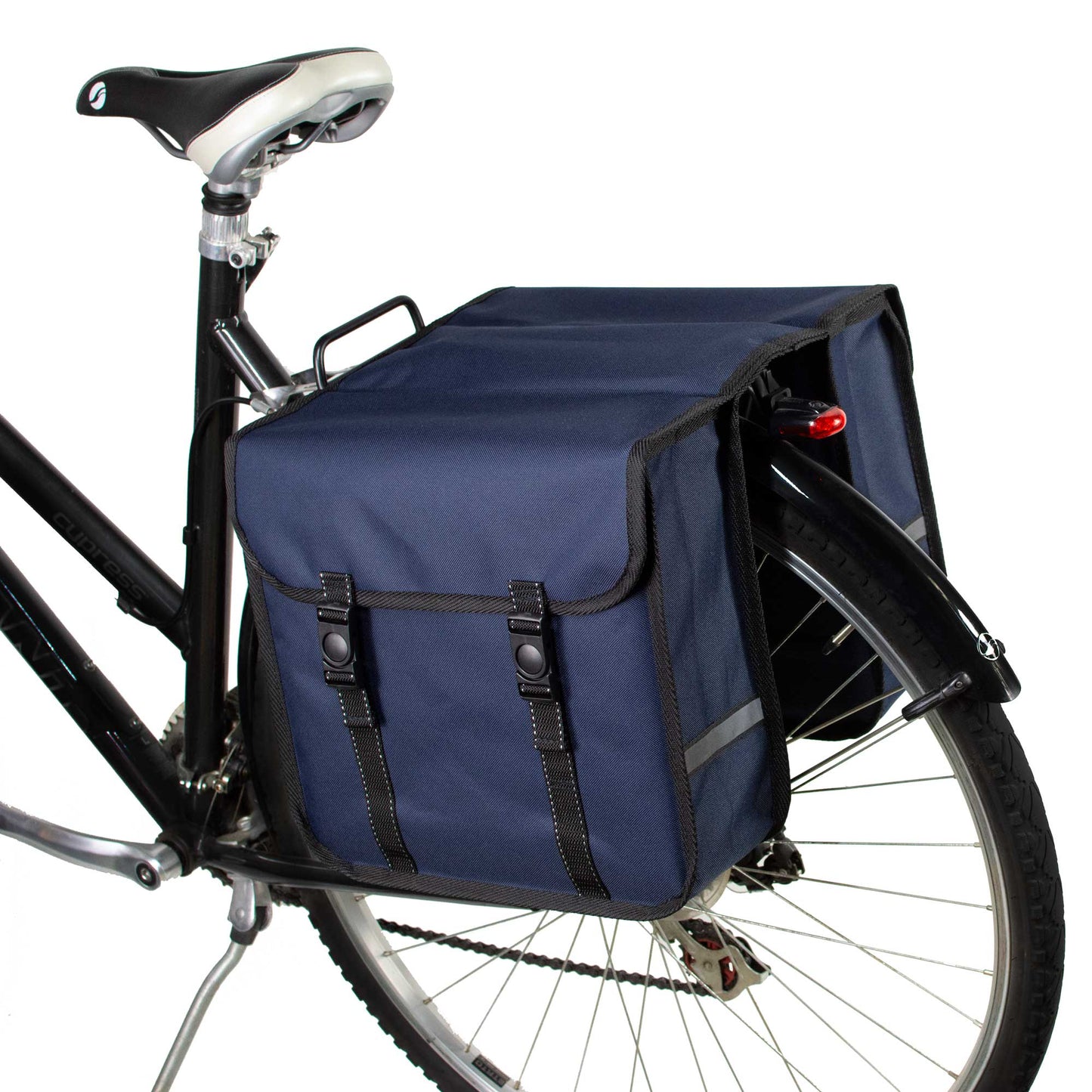 BikyBag Classic - Bicycle Double Pannier Bag (Navy Blue)