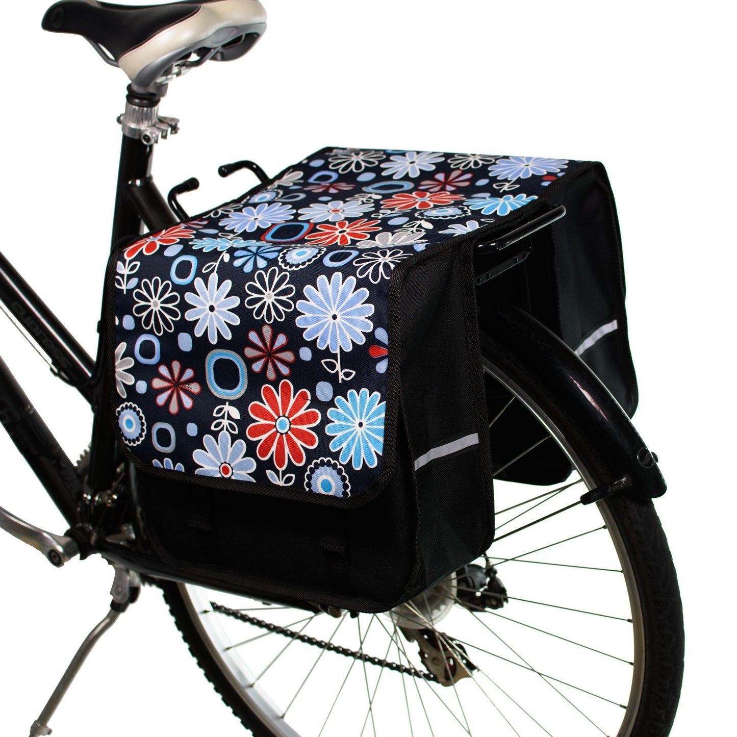 BikyBag Classic CL - Bicycle Double Pannier Bag (Daisy)
