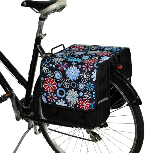 BikyBag Classic CL - Bicycle Double Pannier Bag (Daisy)