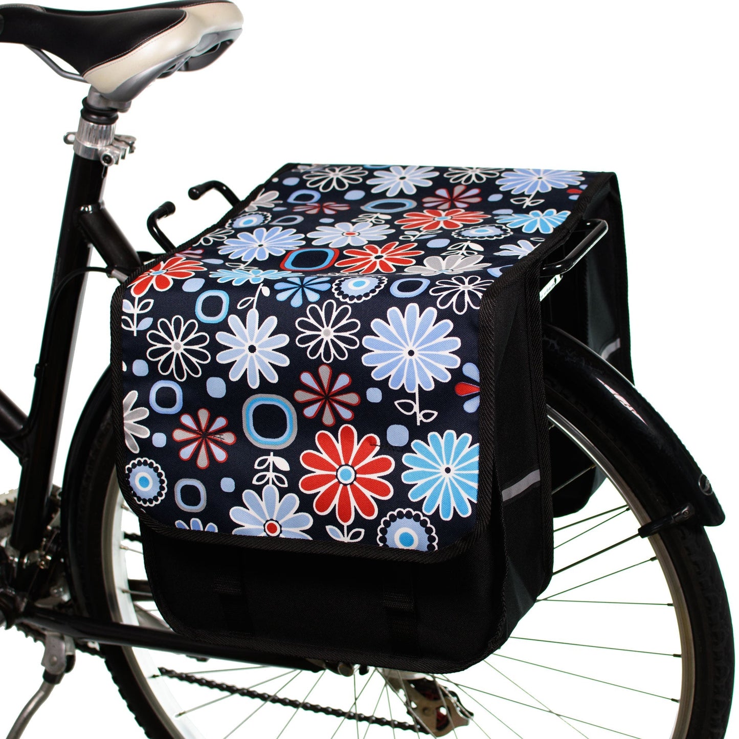 BikyBag Classic CL - Bicycle Double Pannier Bag (Daisy)