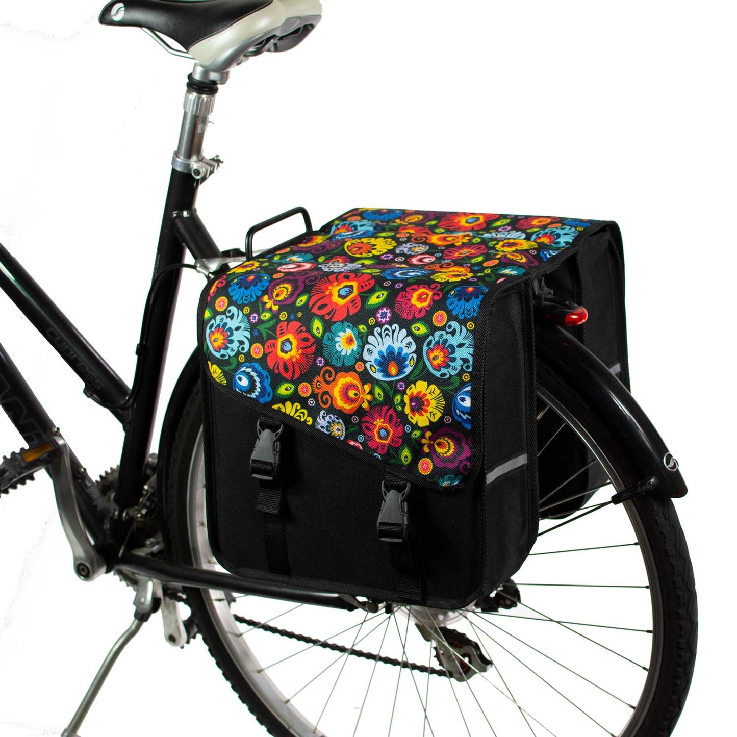 BikyBag Classic CS - Bicycle Double Panniers (Folklore Flowers)