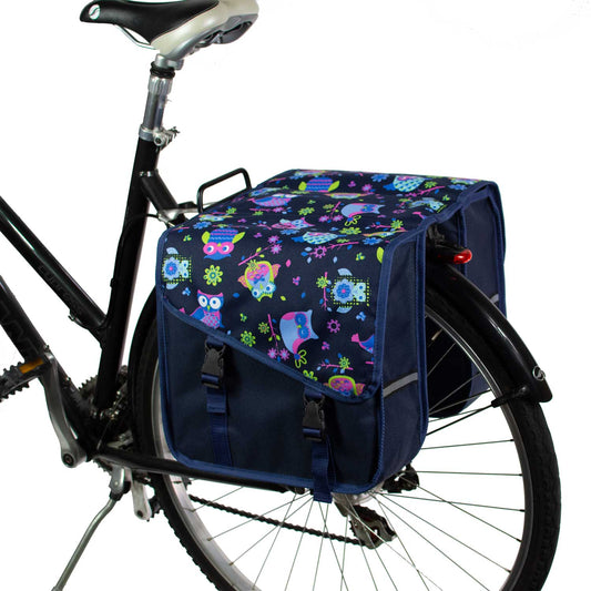 BikyBag Classic CS - Bicycle Double Panniers (Owls)