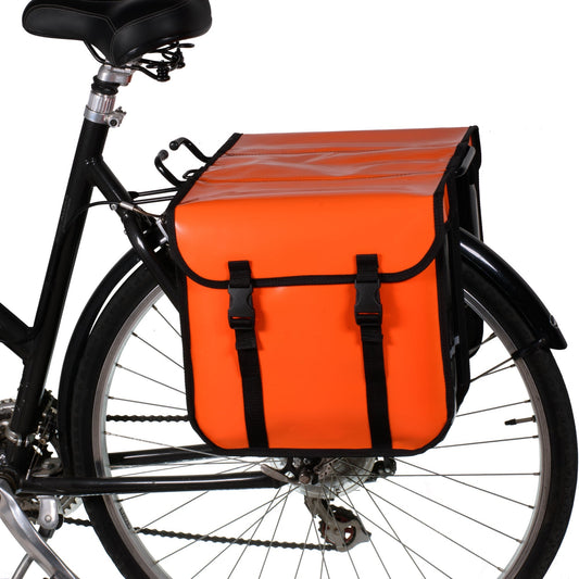 BikyBag Classic CW - Waterproof Bicycle Double Panniers (Orange)