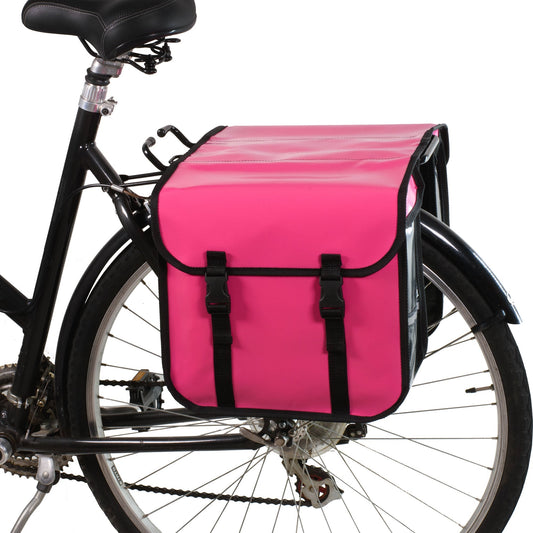 BikyBag Classic CW - Waterproof Bicycle Double Panniers (Pink)