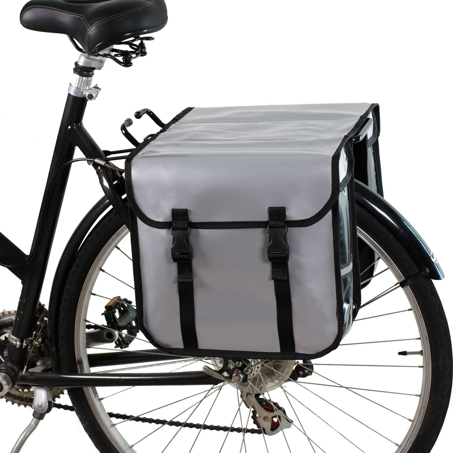 BikyBag Classic CW - Waterproof Bicycle Double Panniers (Silver)