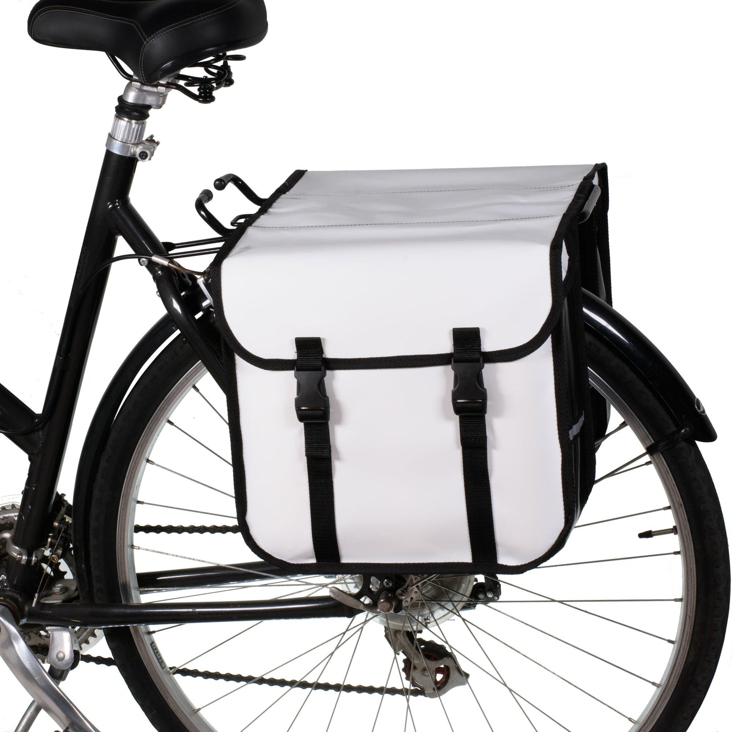 BikyBag Classic CW - Waterproof Bicycle Double Panniers (White)