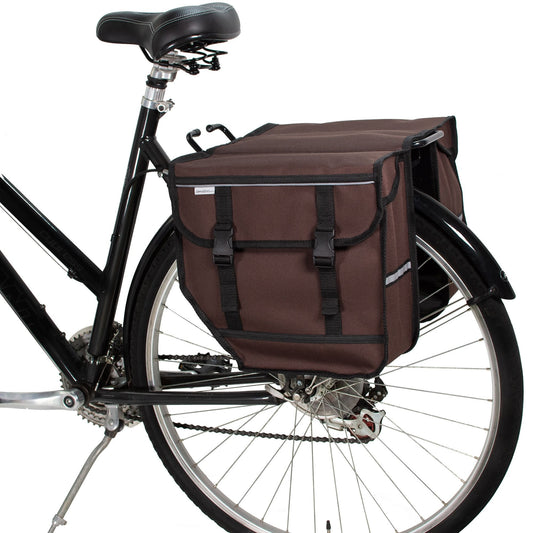 BikyBag Model M  - Bicycle Double Panniers (Brown)