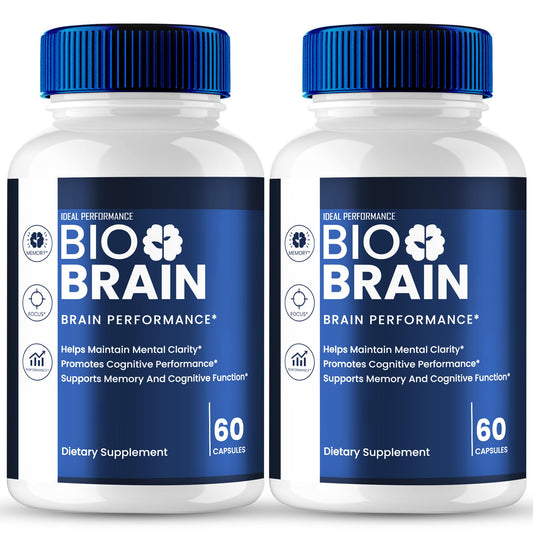 Bio Brain Capsules - Official Brain Health & Memory Support (Maximum Strength, 2-Pack)