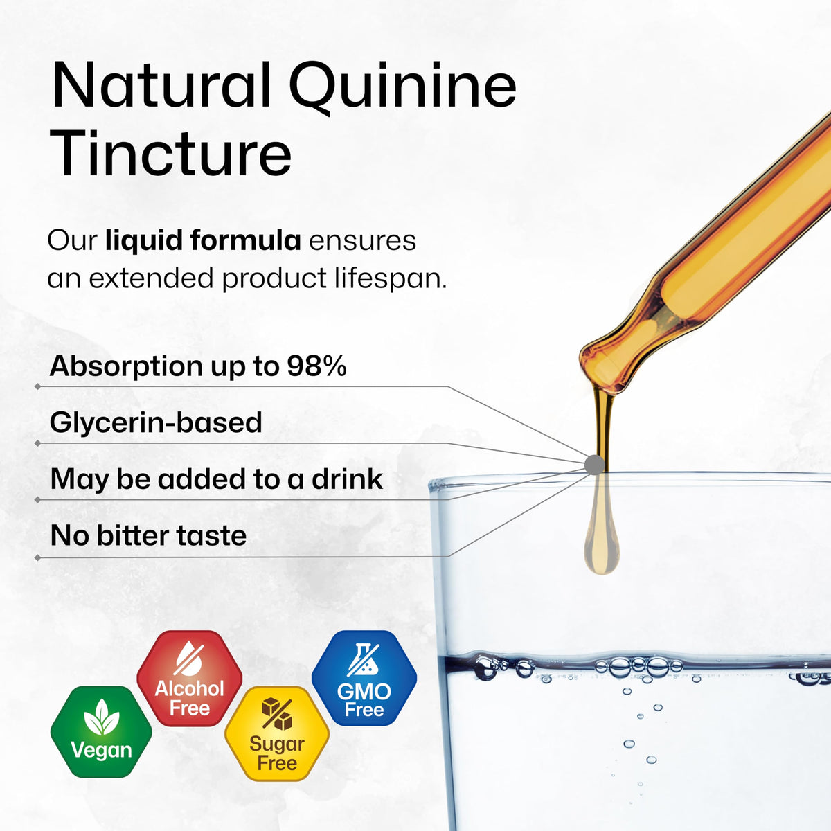 BIO KRAUTER Quinine for Leg Cramps Tincture - Cinchona Bark Extract - Vegan Quinine Liquid - Alcohol & Sugar Free 4 Fl Oz