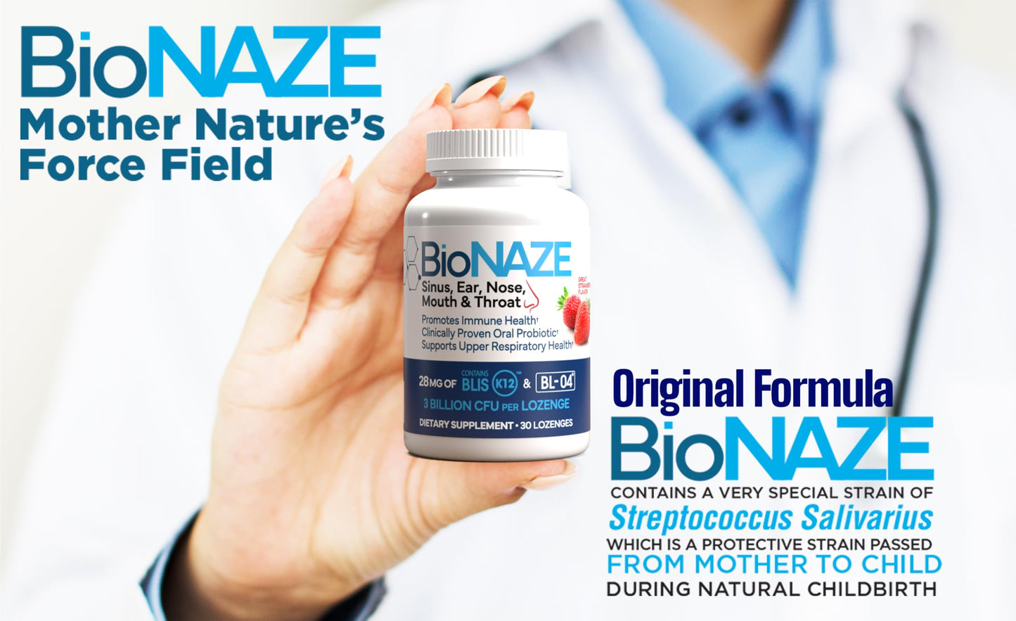 Bionaze Oral Probiotic BLIS K12 & BL-04 – 2 Pack for Sinus, Bad Breath & Post-Nasal Drain