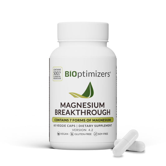 BiOptimizers Magnesium Breakthrough Complex – 7 Forms for Sleep & Cognitive Support | 60 Capsules