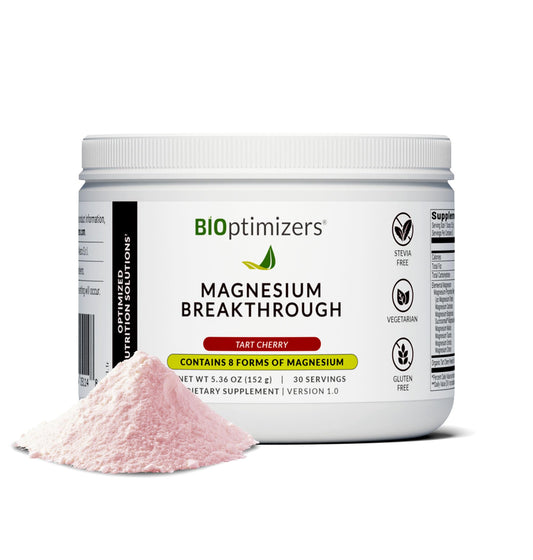 BIOptimizers Magnesium Breakthrough Drink – 8 Magnesium Forms, Electrolytes, Tart Cherry, Sleep & Recovery
