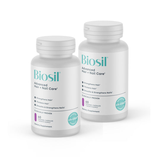 Biosil Advanced Hair + Nail Care – 60 Capsules, Pack of 2 | ch-OSA + Biotin