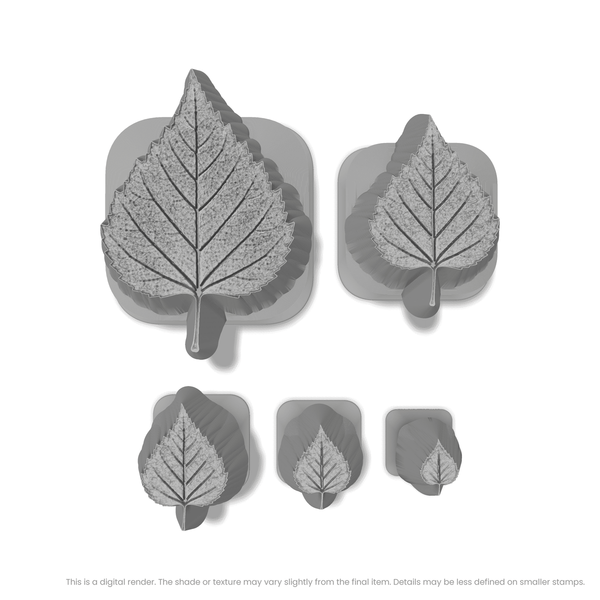 Birch Leaf Stamps - Photo Textured
