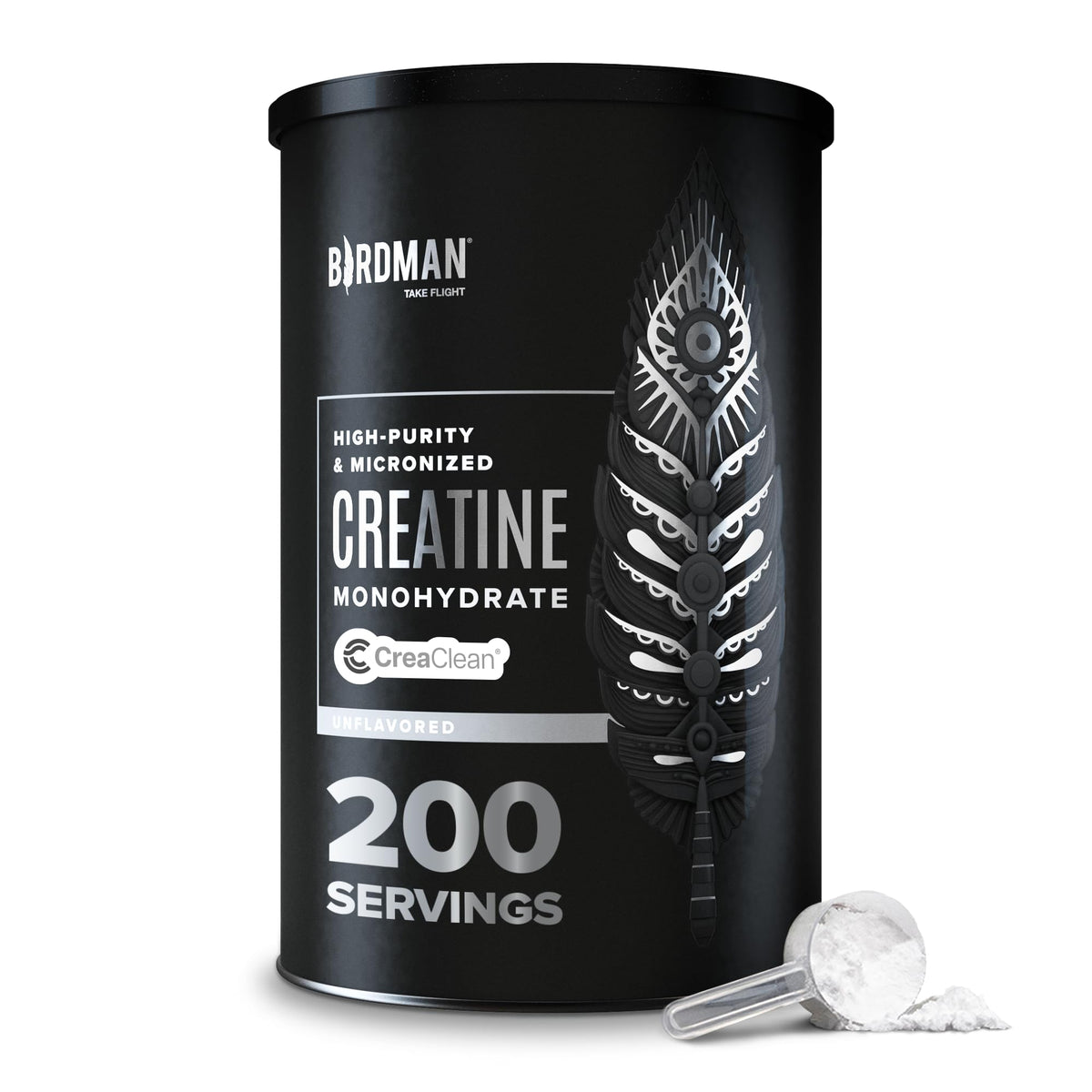 BIRDMAN Micronized Creatine Monohydrate Powder – 200 Servings (5 g Each) | Vegan, Gluten Free, Sugar Free