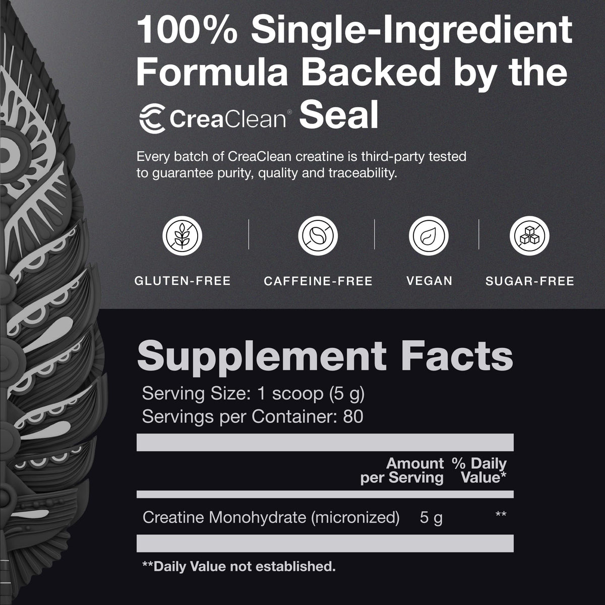 BIRDMAN Micronized Creatine Monohydrate Powder – 200 Servings (5 g Each) | Vegan, Gluten Free, Sugar Free
