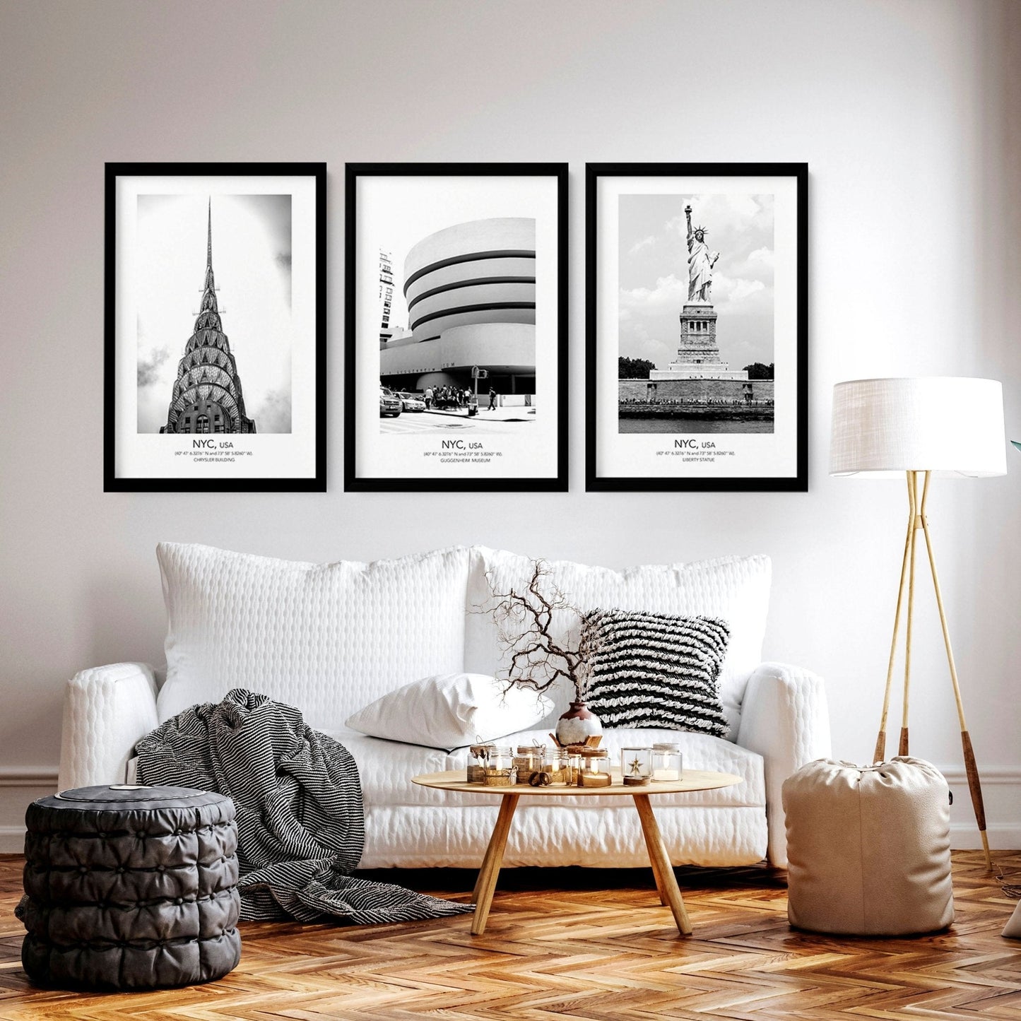 Black and white prints | set of 3 Manhattan wall art