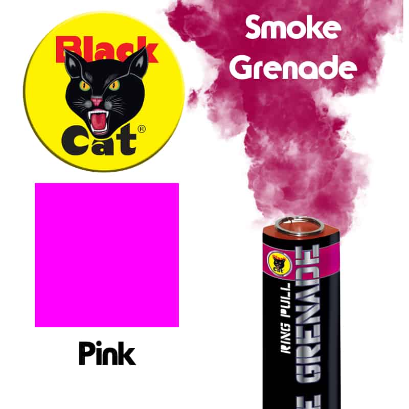 Black Cat Ring pull smoke grenade (Pink)