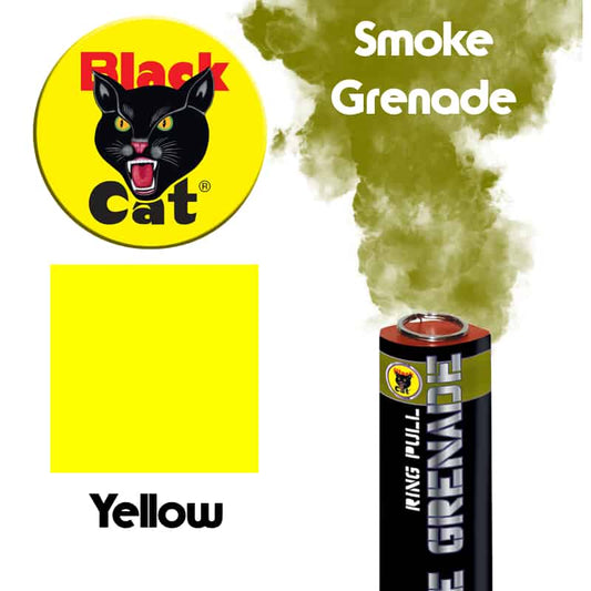 Black Cat Ring pull smoke grenade (Yellow)