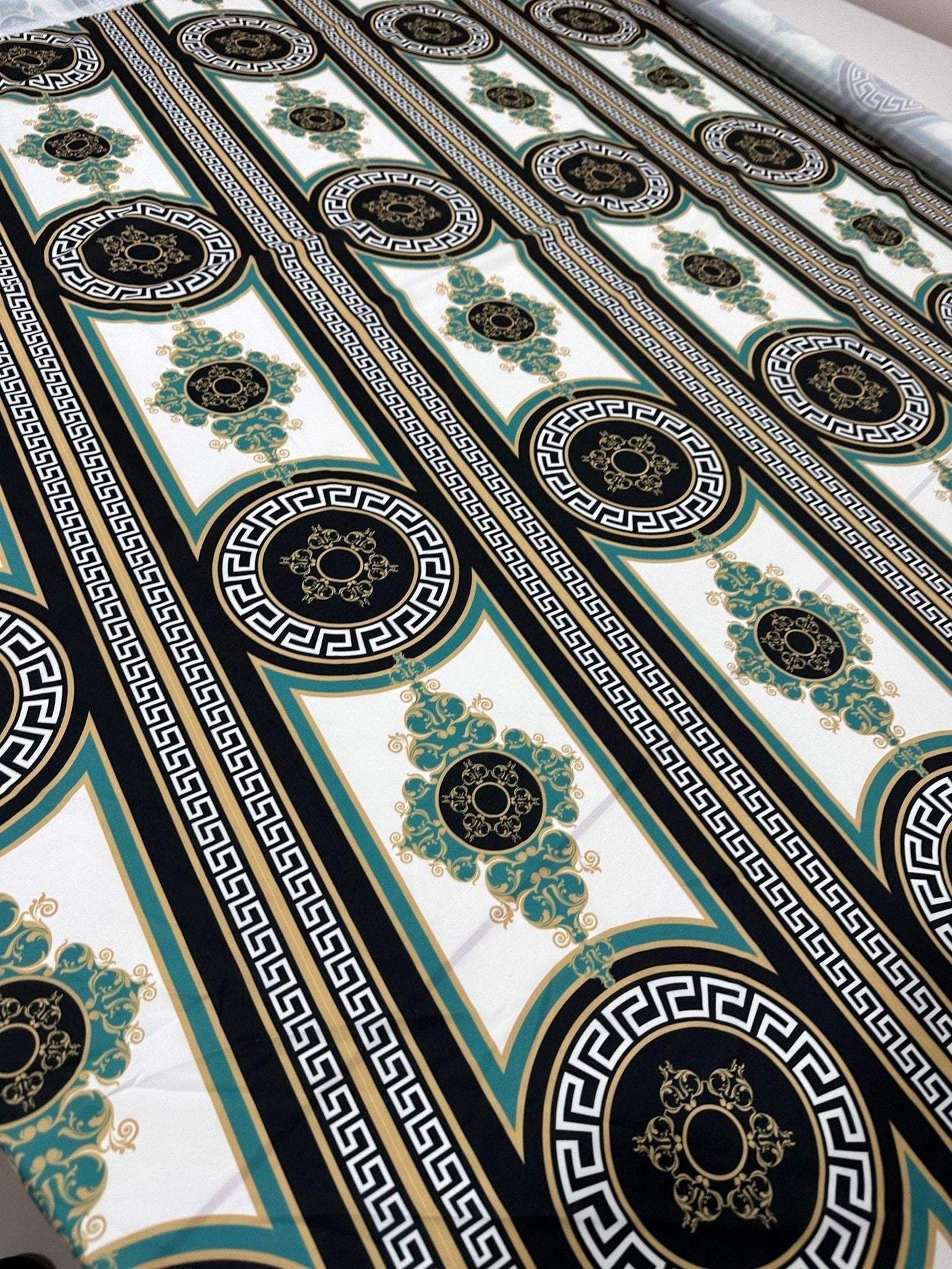 Greek Key Pattern Fabric by Metre