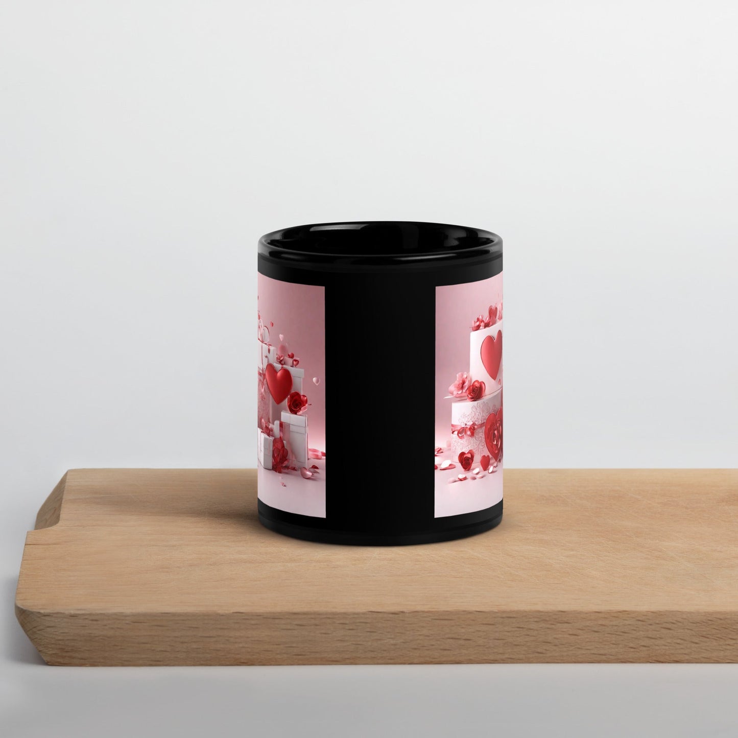 3D Art Black Glossy Mug — Unique AI Design