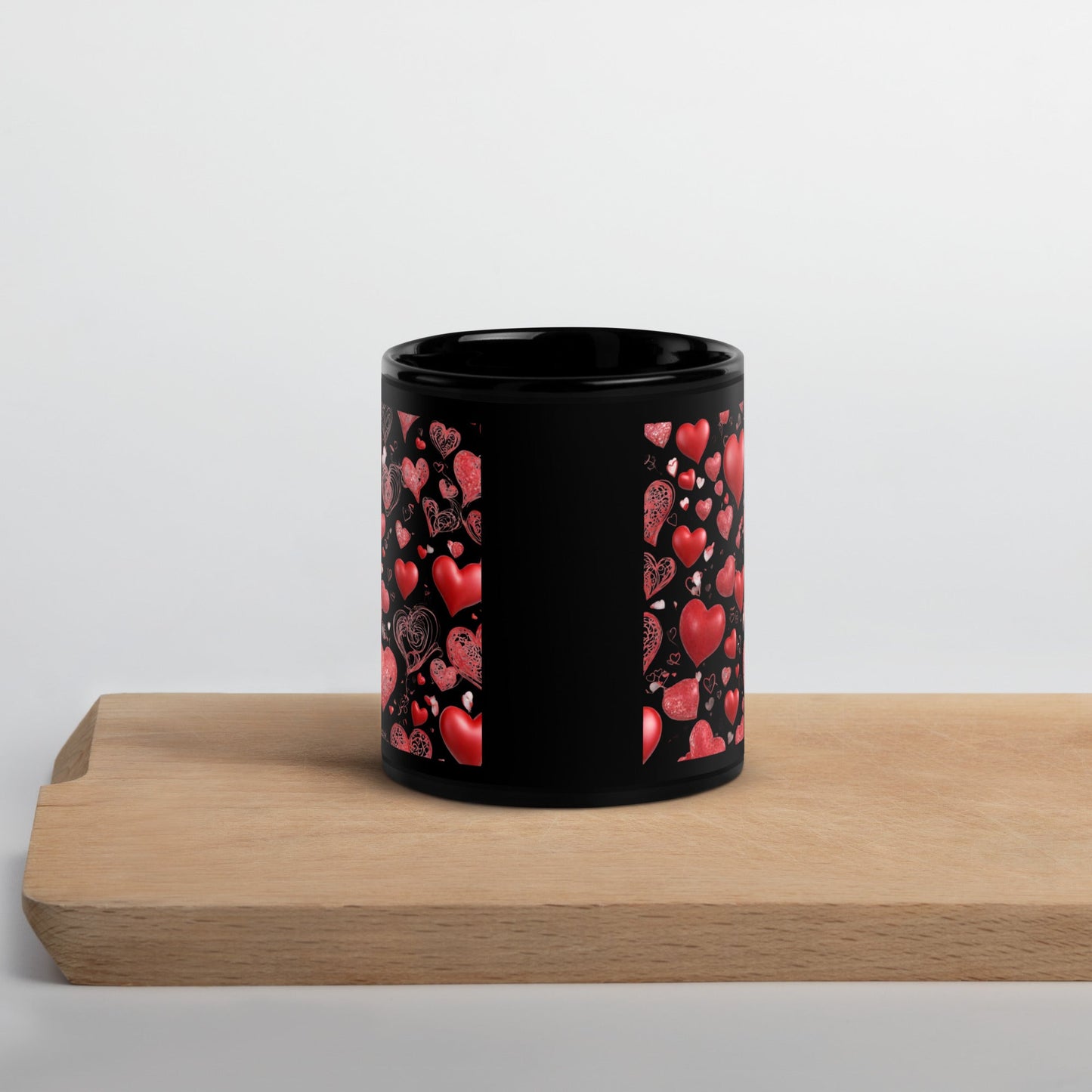 3D Art Black Glossy Mug — Unique AI Design
