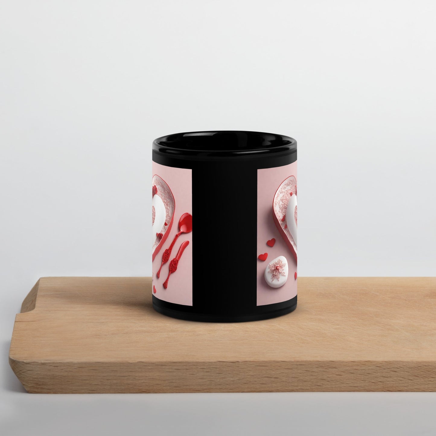 3D Art Black Glossy Mug — Unique AI Design