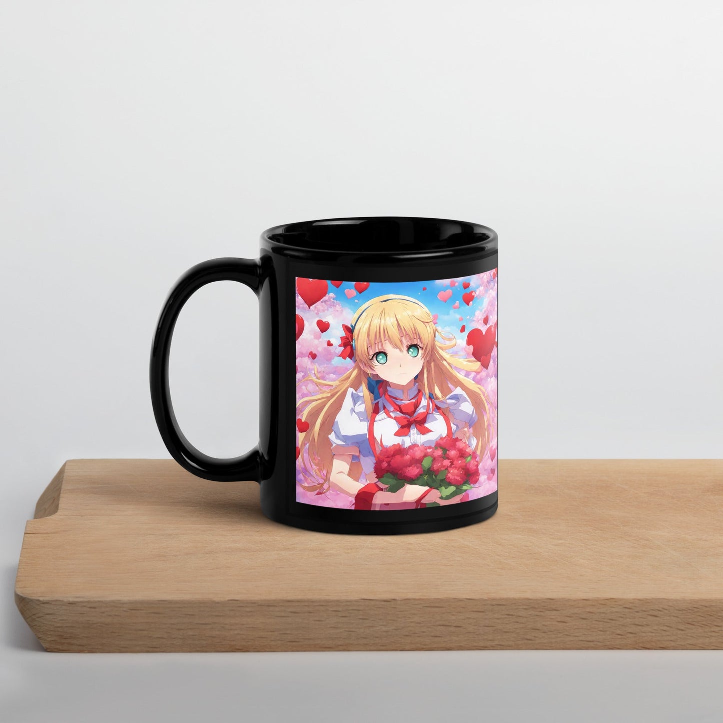 Anime Black Glossy Mug — Unique AI Design