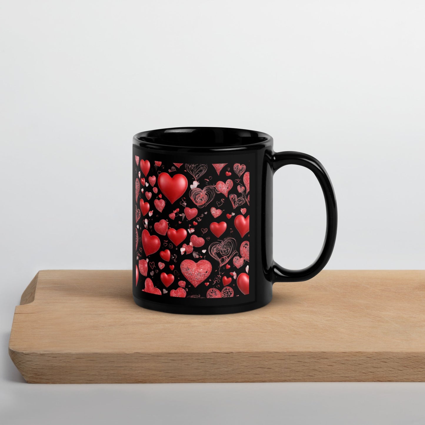 3D Art Black Glossy Mug — Unique AI Design