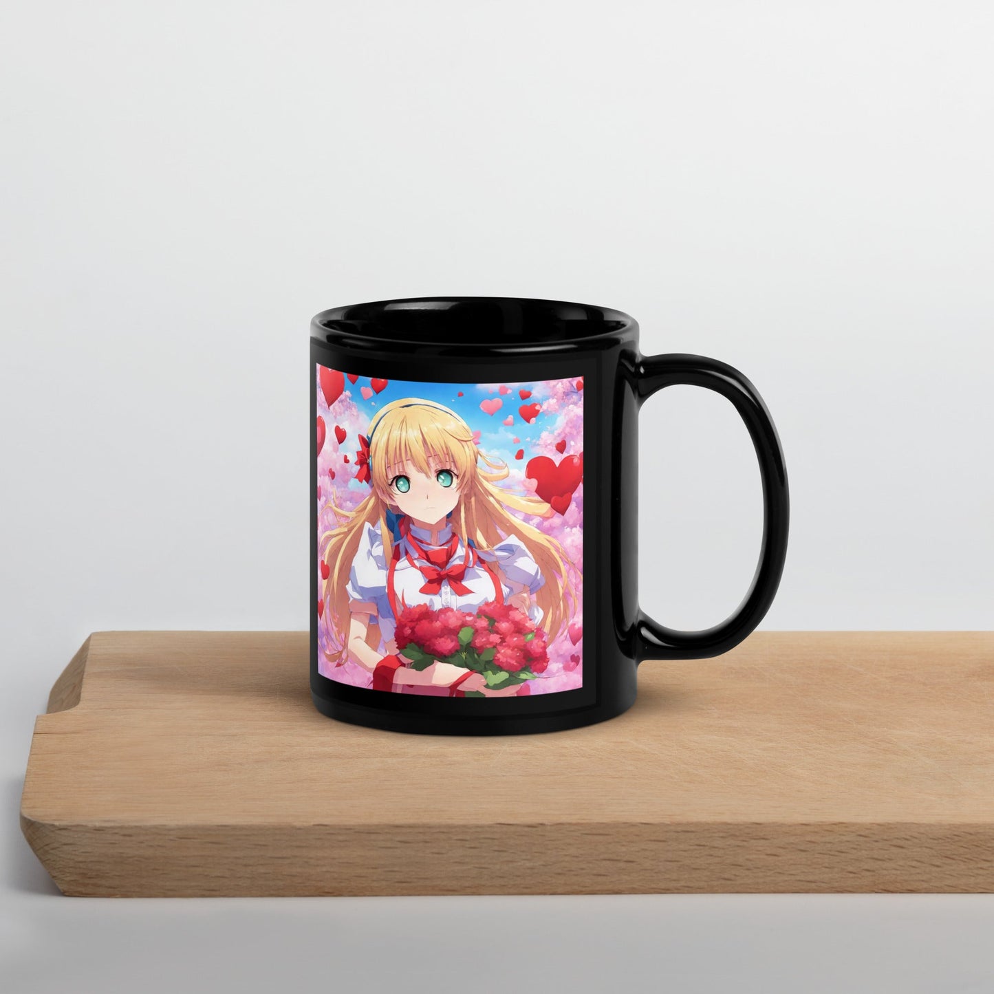Anime Black Glossy Mug — Unique AI Design